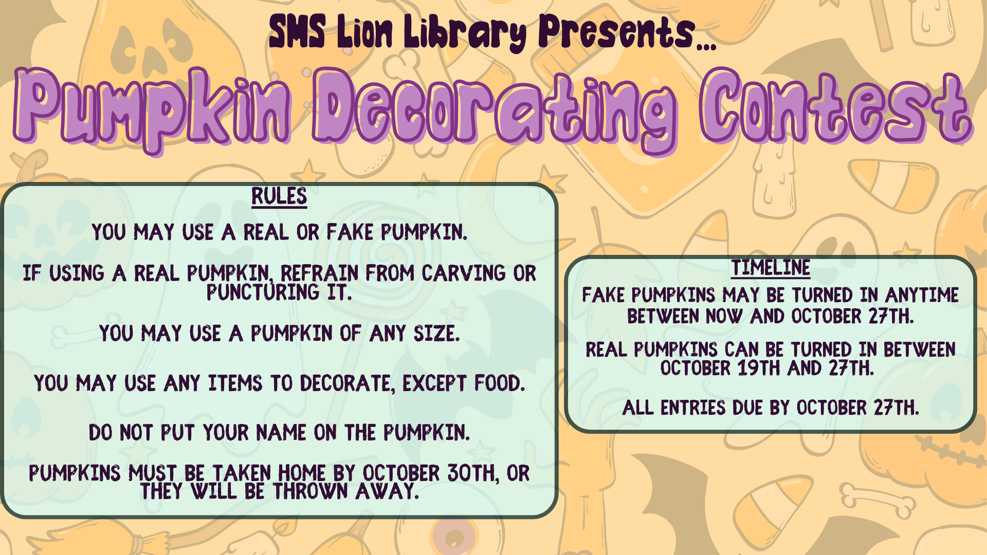 Pumpkin Decorating Contest